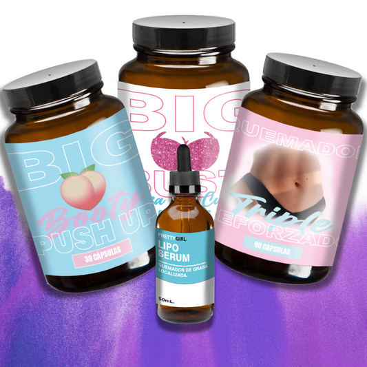 Big booty 15 días + Big Bust 30 días + Quemador 30 días + LIPOSERUM